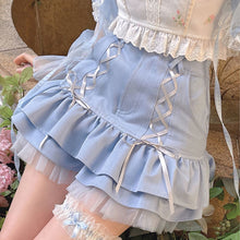 Japanese Kawaii Mini Skirt Women Elegant Lolita Sexy Skirt High Waist Lace