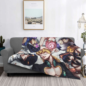 Jojo's Bizarre Adventure - Printed Anime Ultra-Soft Sherpa Blanket Bedding