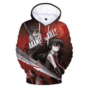 Akame Ga Kill - Unisex Oversized Soft Anime Print Hoodie Sweatshirt Pullover