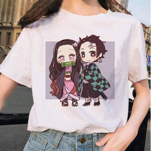 Kimetsu No Yaiba Kawaii T-shirt Anime Clothing