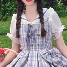 Lolita Girls Dress Vintage Plaided