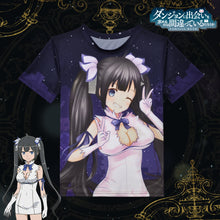 Pick Up Girls In Dungeon Hestia T-shirt Black Polyester 2
