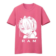 New Re Zero Kara Hajimeru Isekai Seikatsu Rem T-shirt Ram