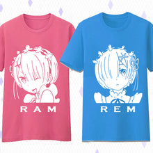 New Re Zero Kara Hajimeru Isekai Seikatsu Rem T-shirt Ram