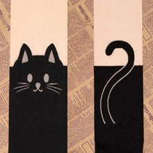 Sexy Stocking Tights with Cat Print and Tail Design on back