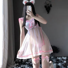 Pink Transparent Sailor Uniform Kawaii Bunny Girls Lingerie
