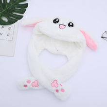 Rabbit Hat with Moving Ears Bunny Hat Ears Warm Plush Sweet Cute Airbag Cap