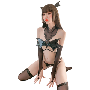 Role Play Devil Sexy Anime Panties Kawaii Lingerie Black Pu