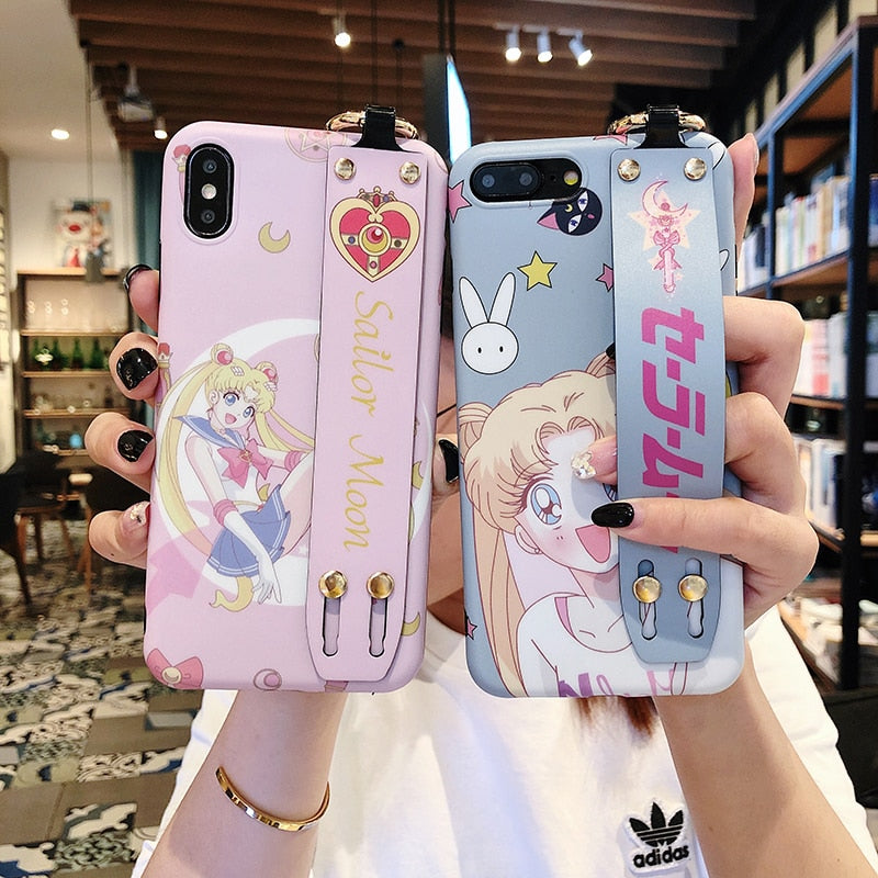 Anime Sailor Moon Pink Phone Case for Iphone 8 8plus IPhone X Iphone 6/6S  Plus 7/7 Plus IPhone 11/11 Pro Case Cute Soft IPhone Case Sailor Moon
