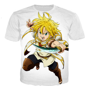 Seven Deadly Sins - Unisex Soft Casual Anime Short Sleeve Print T Shirts