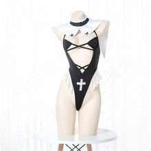 Maid Uniform Hot Bikini Top Hollow Bodysuit Ultra Short Clothing Maids Outfit