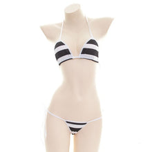 Kawaii Lingerie Women Stripe Set Bra &T-back G-string Panties 3 Style