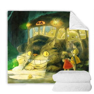 Totoro - Printed Anime Ultra-Soft Sherpa Blanket Bedding