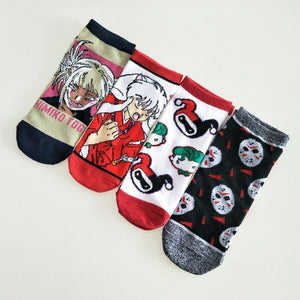 Unisex Inuyasha Anime Cotton Socks - ONE SIZE