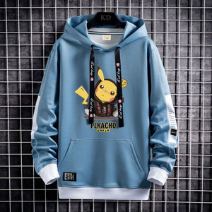 Pokemon Hoodie Anime Pikachu Pullovers Coats Casual V2