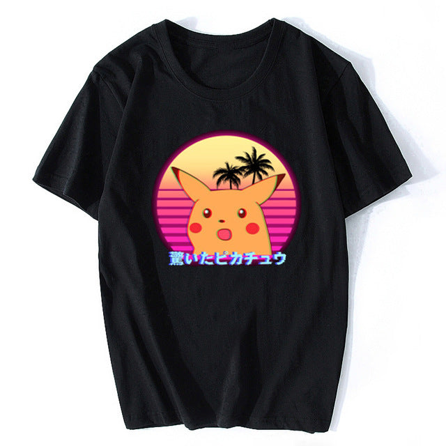 Surprised Pikachu Pokemon T-shirt  Aesthetic