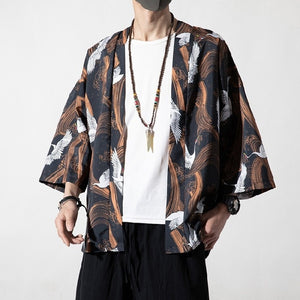 Kimonos Men Jacket Yukata Women Harajuku Beach Loose Thin Shirt Coat Plus Size 5XL