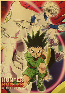 Vintage HUNTER x HUNTER Jpanese Anime Retro Poster