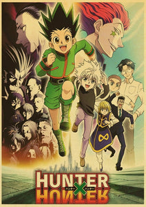 Vintage HUNTER x HUNTER Jpanese Anime Retro Poster