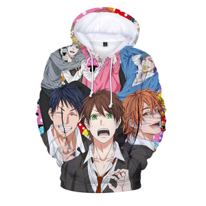 Yarichin B Club - Unisex Oversized Soft Anime Print Hoodie Sweatshirt Pullover