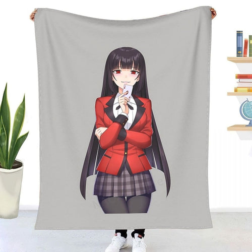 Kakegurui - Printed Anime Ultra-Soft Sherpa Blanket Beddingdren