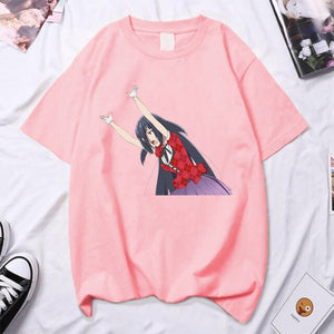 ZOMBIE LAND SAGA Pink Tops Anime Graphic Tee Funny T-shirts