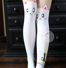 Sailor Moon Luna Cat Pattern Tights Socks Stockings - Kawainess