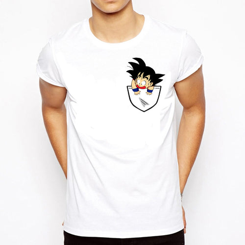 Goku in Pocket T-Shirt - Kawainess