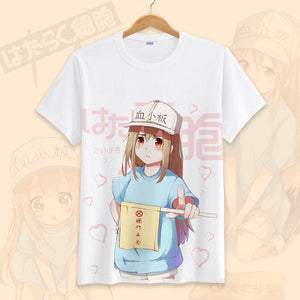 Cells at Work Erythrocite Red Blood Cell and Blood Platelet T-shirt Section 1 - Kawainess