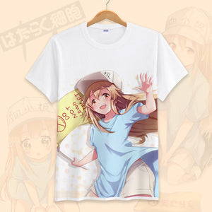 Cells at Work Erythrocite Red Blood Cell and Blood Platelet T-shirt Section 1 - Kawainess
