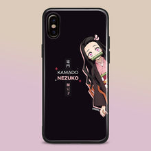 Kamado Nezuko Tempered Glass Phone Case Cover Soft Silicone For iPhone 5 6 6S 7 8 Plus X XR XS 11 PRO MAX