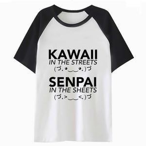 Kawaii In The Streets Senpai In The Sheets T-shirt Streetwear